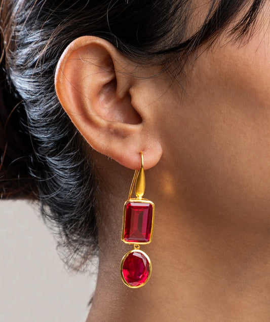 BRASS COLLECTION / SEMI PRECIOUS EARRINGS