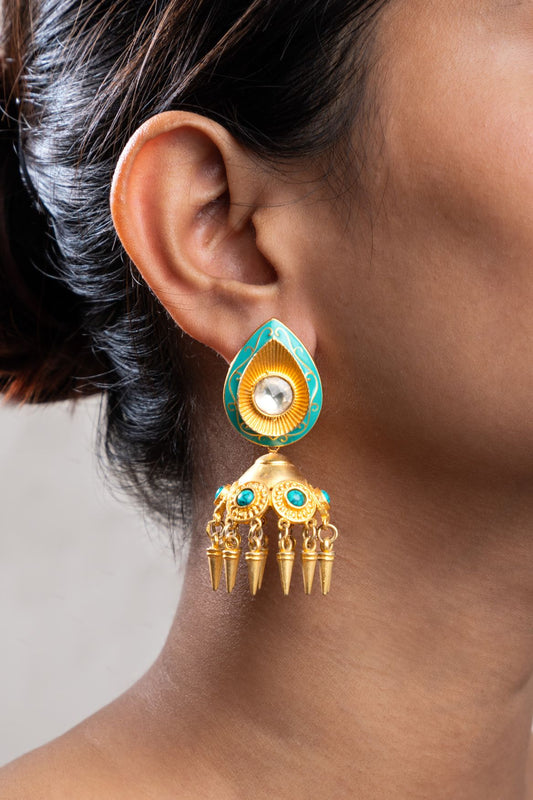KUNDAN POLKI / INDO WESTERN EARRINGS /JHUMKA