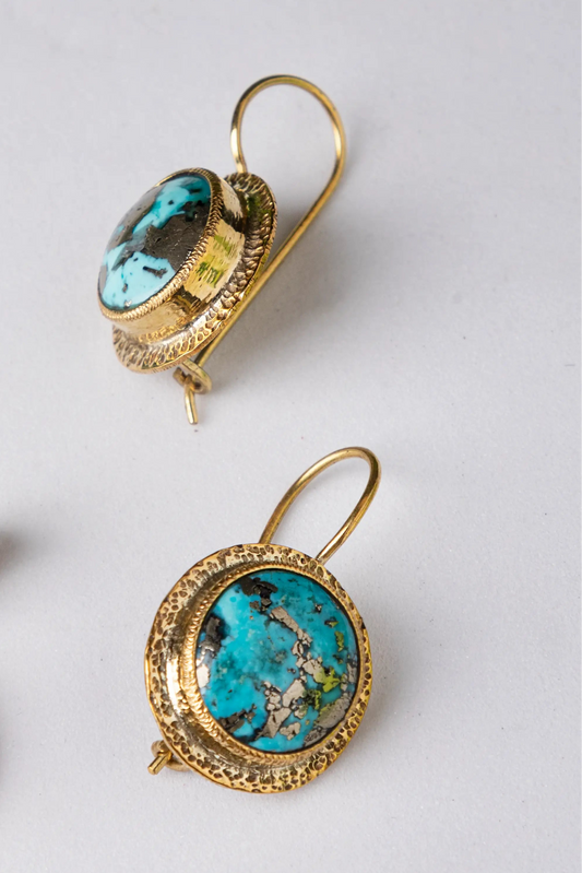 BRASS COLLECTION / SEMI PRECIOUS EARRINGS