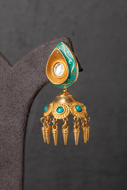KUNDAN POLKI / INDO WESTERN EARRINGS /JHUMKA
