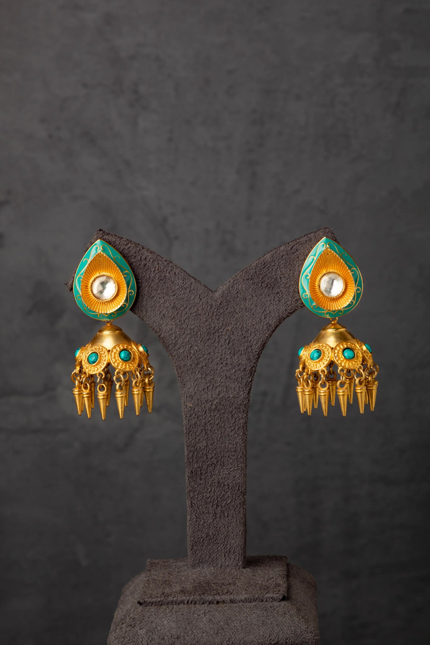 KUNDAN POLKI / INDO WESTERN EARRINGS /JHUMKA