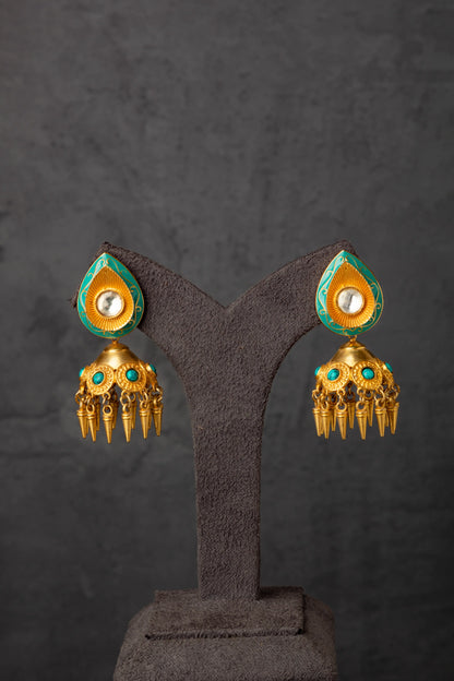 KUNDAN POLKI / INDO WESTERN EARRINGS /JHUMKA