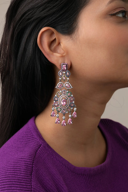 CUBIC ZIRCONIA / INDO WESTERN EARRINGS