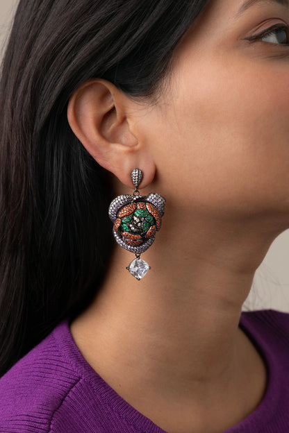 CUBIC ZIRCONIA / INDO WESTERN EARRINGS