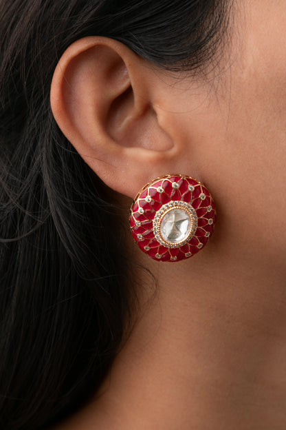 EAR STUDS / INDO WESTERN / KUNDAN POLKI EARRINGS