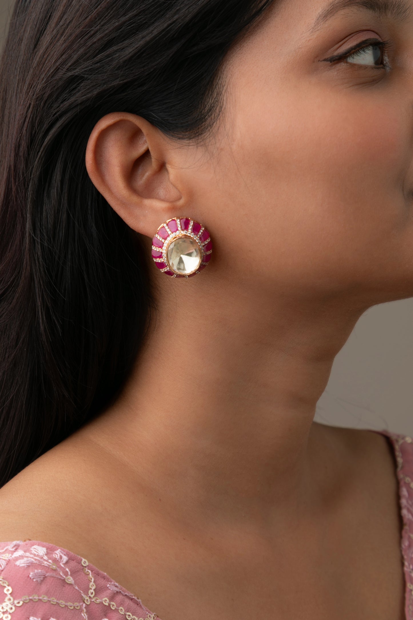 KUNDAN POLKI EARRINGS
