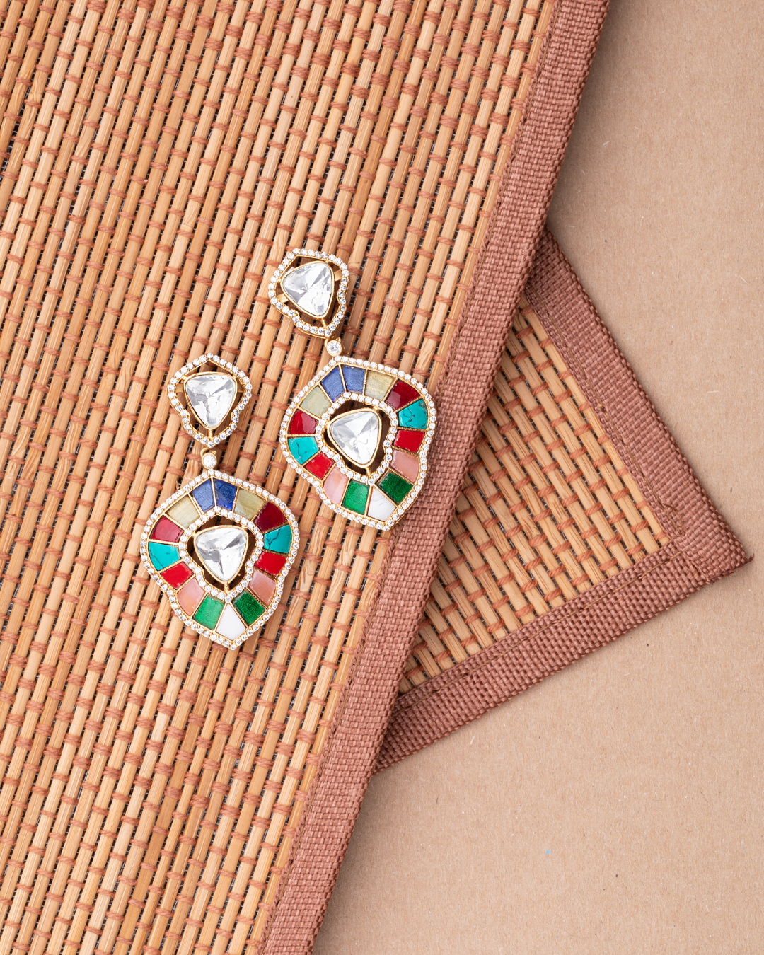 KUNDAN POLKI /INDO WESTERN / CUBIC ZIRCONIA EARRINGS