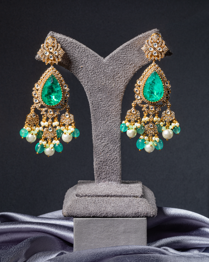 KUNDAN POLKI /INDO WESTERN / CUBIC ZIRCONIA EARRINGS