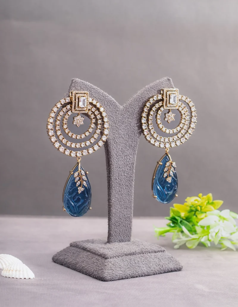 CUBIC ZIRCONIA / INDO WESTERN EARRINGS - Image 2