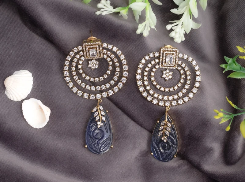 CUBIC ZIRCONIA / INDO WESTERN EARRINGS - Image 3