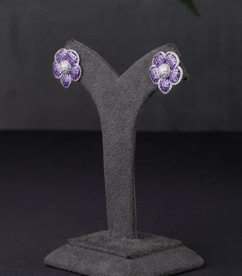 CUBIC ZIRCONIA PENDANT EARRING - Image 2