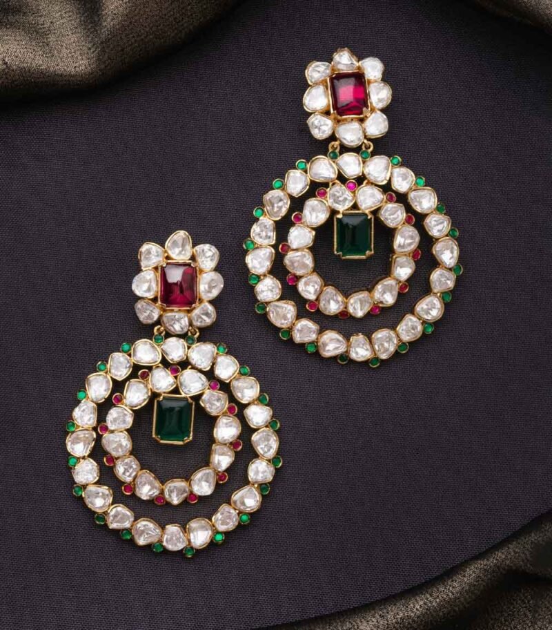 KUNDAN POLKI EARRINGS - Image 2