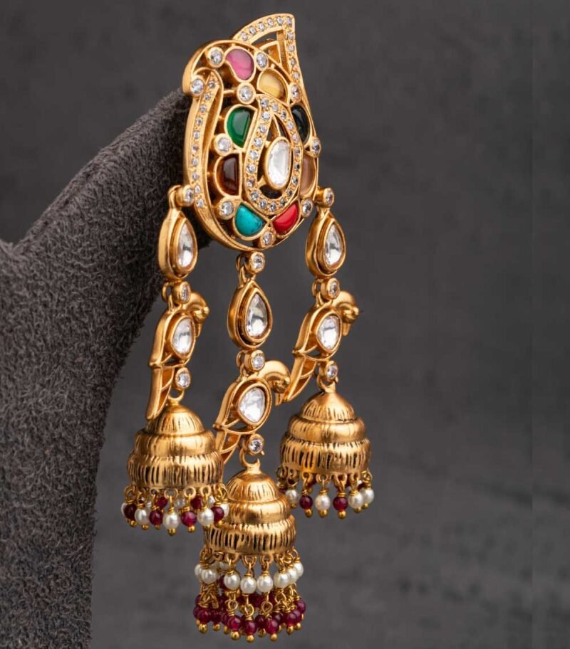 KUNDAN POLKI / INDO WESTERN EARRINGS /JHUMKA