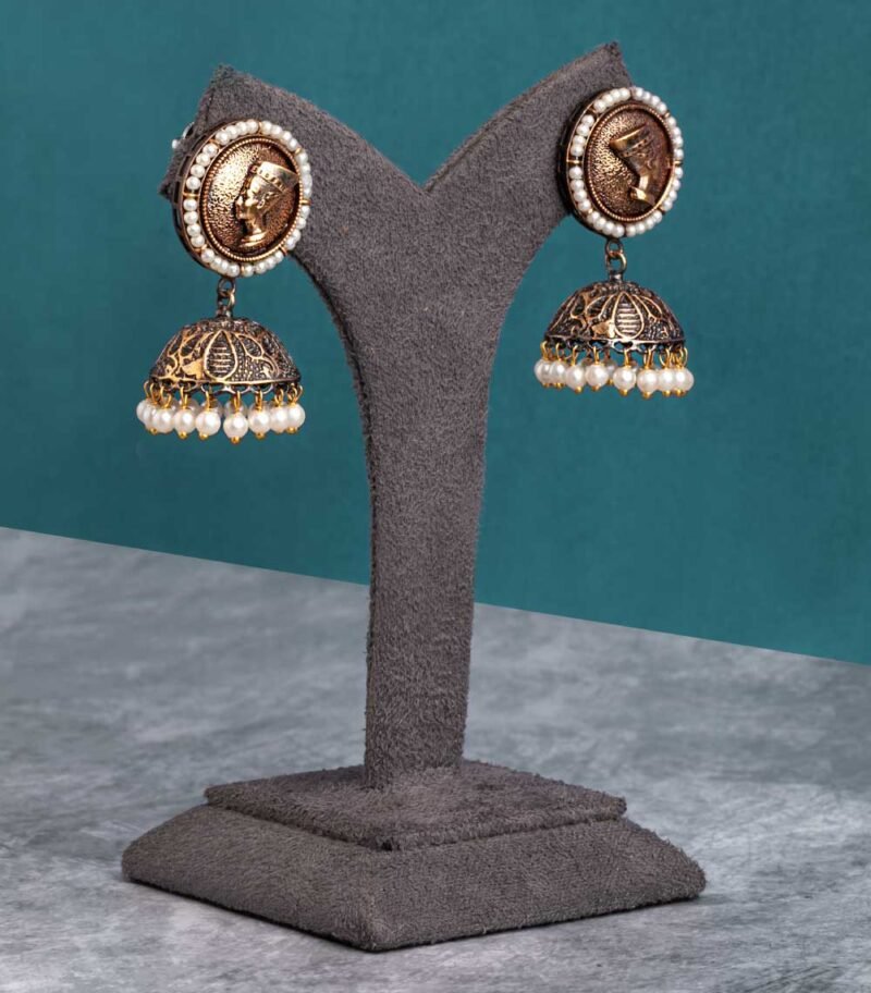 OXIDISED EARRINGS/ INDO WESTERN EARRINGS/JHUMKA - Image 2