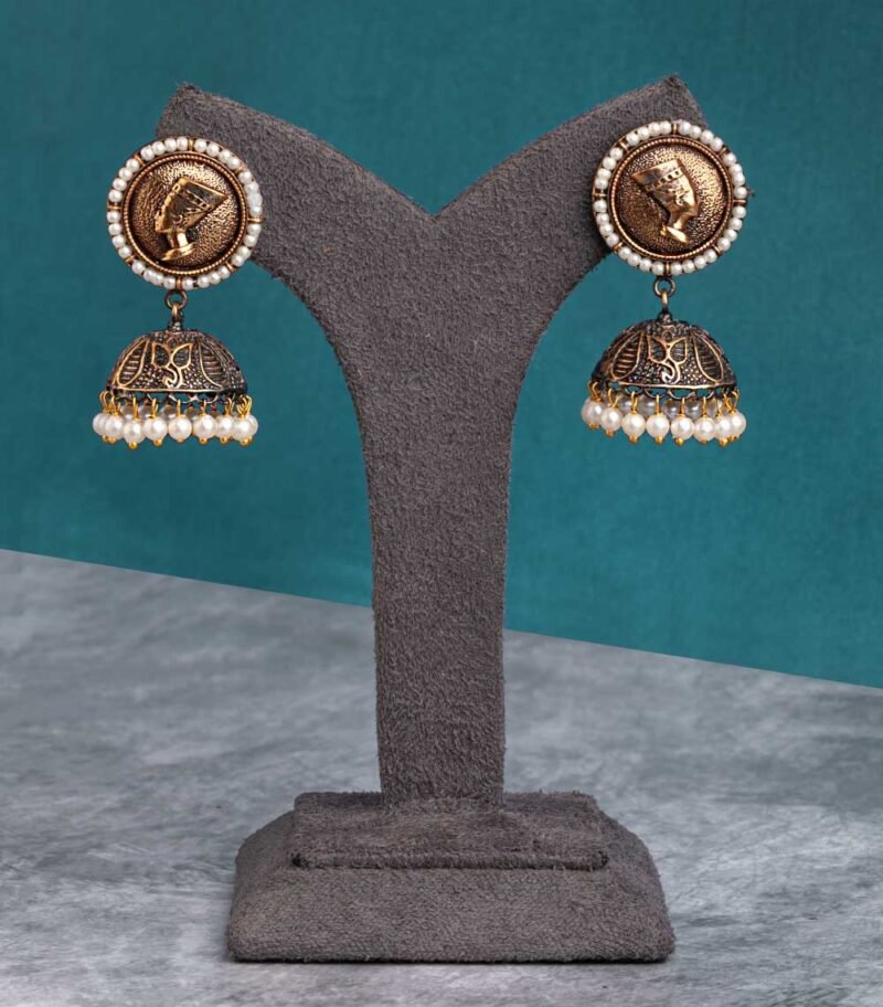 OXIDISED EARRINGS/ INDO WESTERN EARRINGS/JHUMKA - Image 3