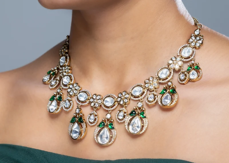 KUNDAN NECKLACE / INDO WESTERN NECKALCE / BRIDAL - Image 2