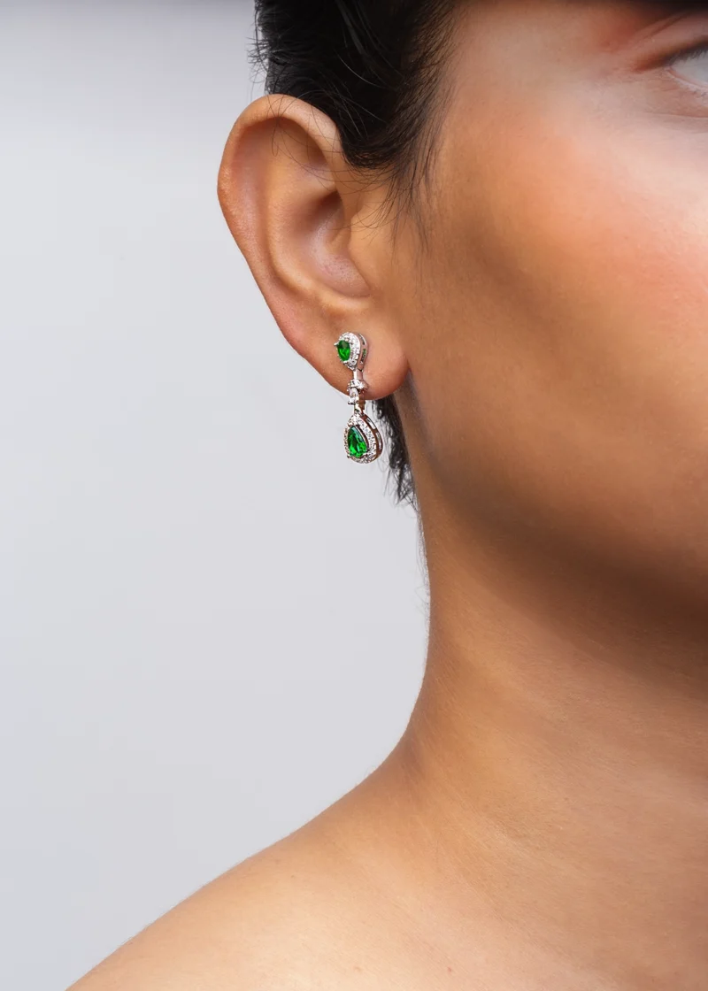 CUBIC ZIRCONIA EARRINGS - Image 2