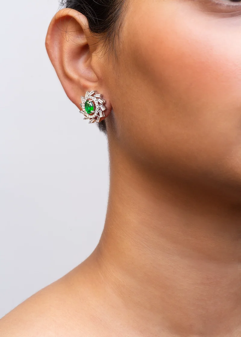 CUBIC ZIRCONIA EARRINGS / EAR STUDS - Image 2