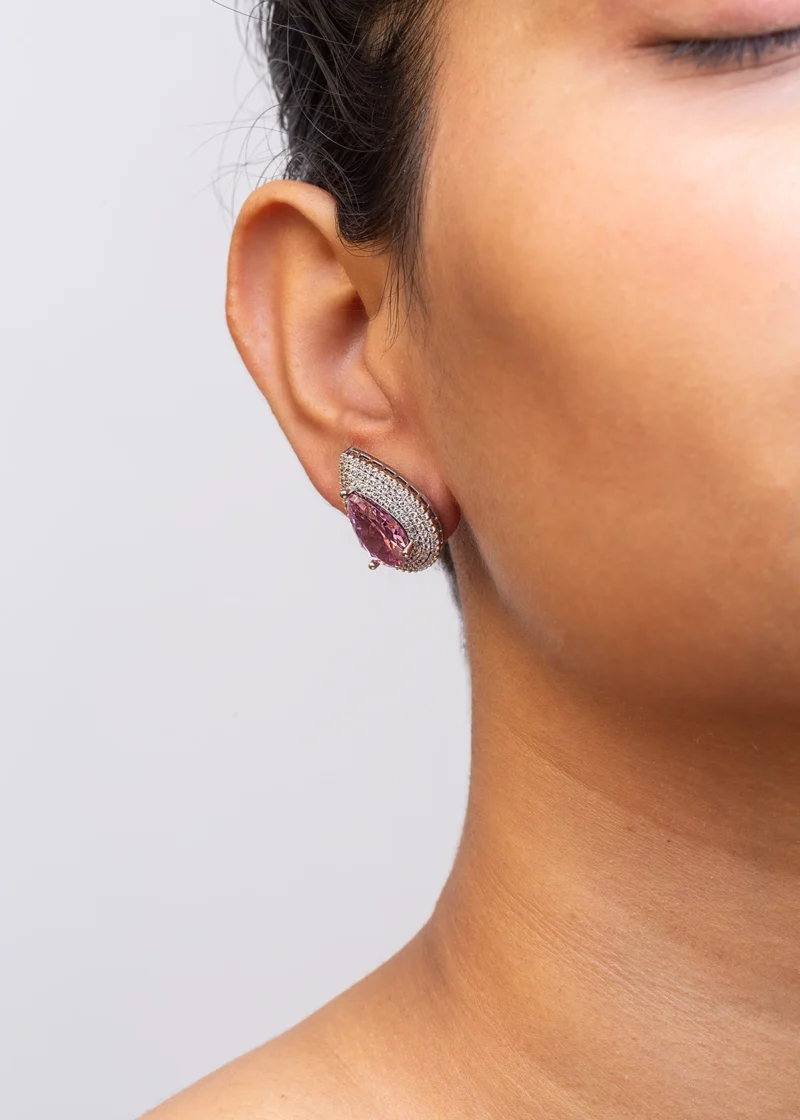 CUBIC ZIRCONIA EARRINGS / EAR STUDS - Image 2