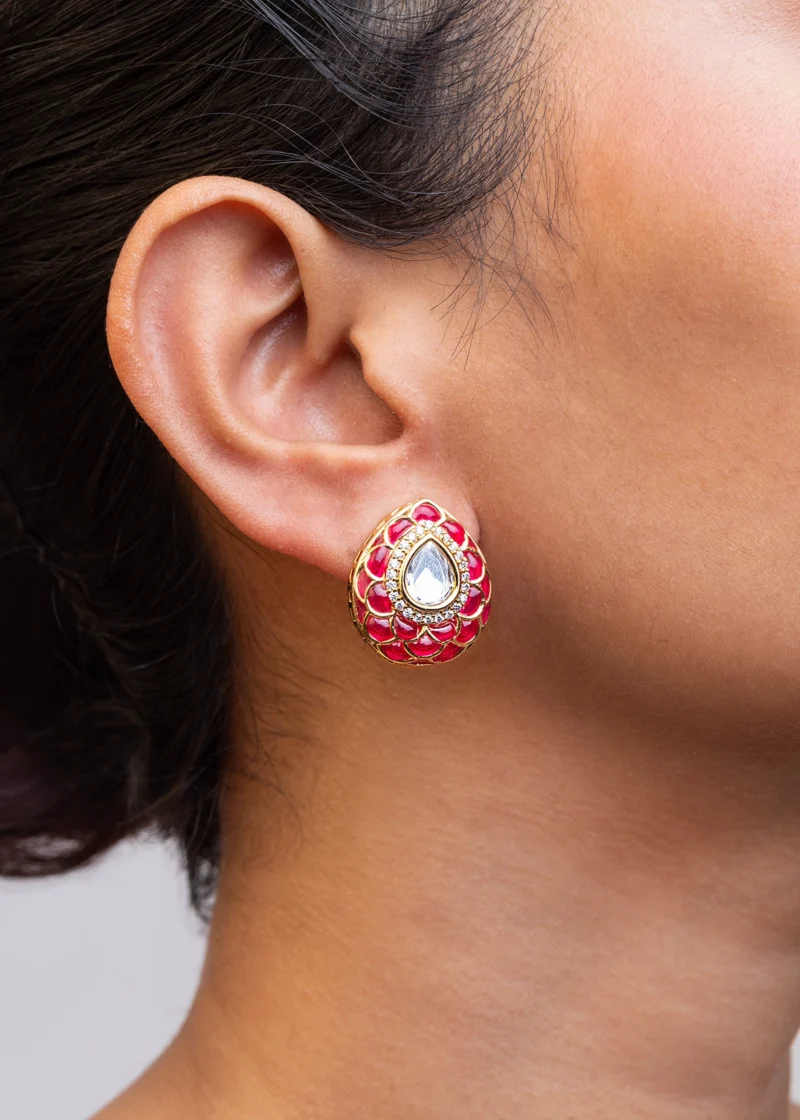 EAR STUDS / INDO WESTERN / KUNDAN POLKI EARRINGS