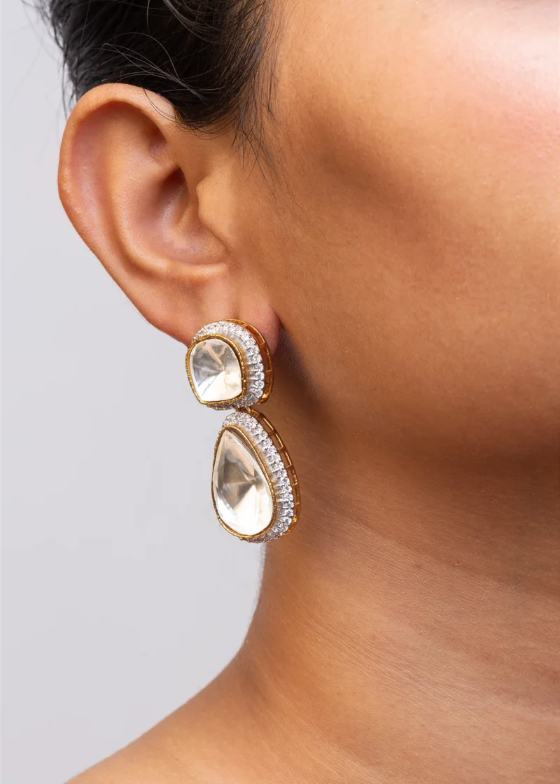 KUNDAN POLKI / INDO WESTERN EARRINGS - Image 2