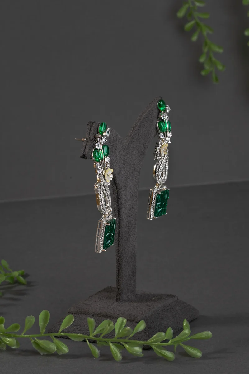 CUBIC ZIRCONIA / INDO WESTERN EARRINGS - Image 3