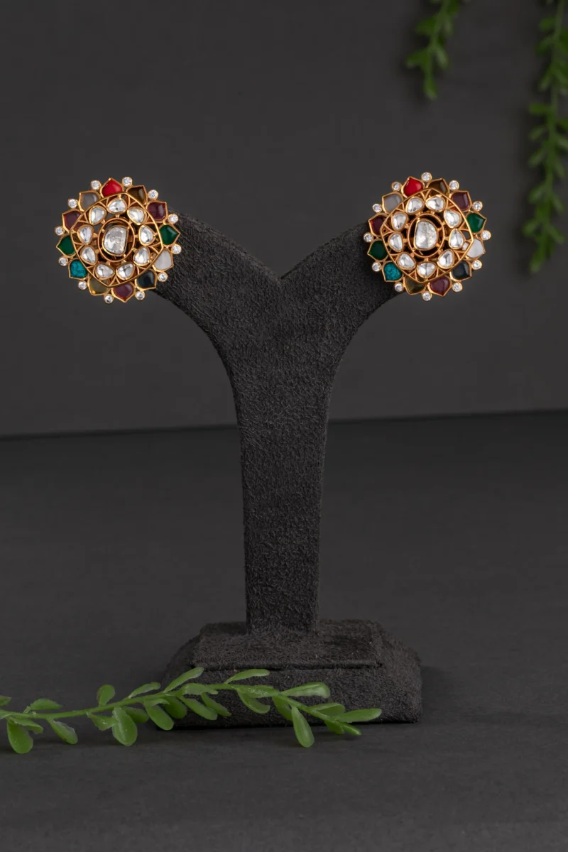 EAR STUDS / INDO WESTERN / KUNDAN POLKI EARRINGS