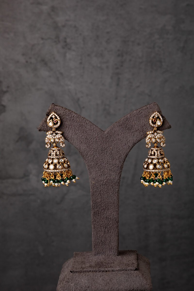 KUNDAN POLKI / INDO WESTERN EARRINGS /JHUMKA