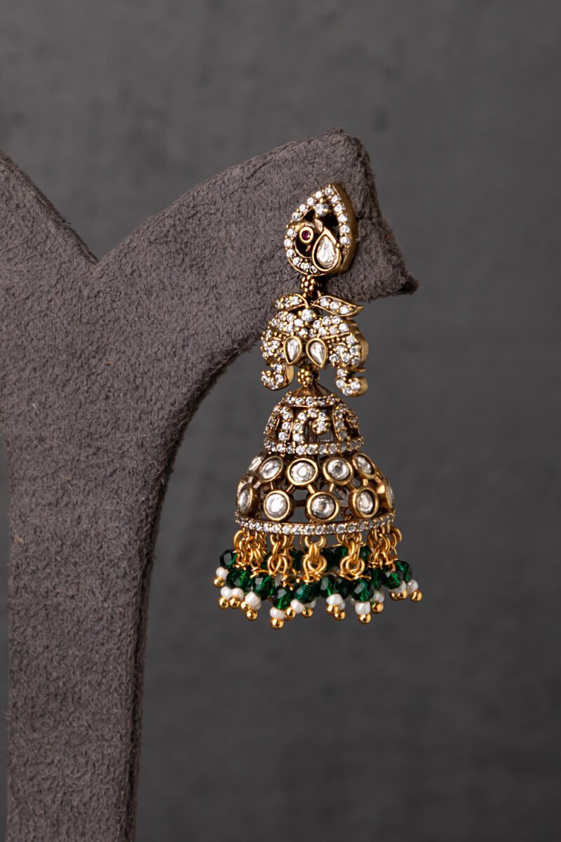 KUNDAN POLKI / INDO WESTERN EARRINGS /JHUMKA - Image 2