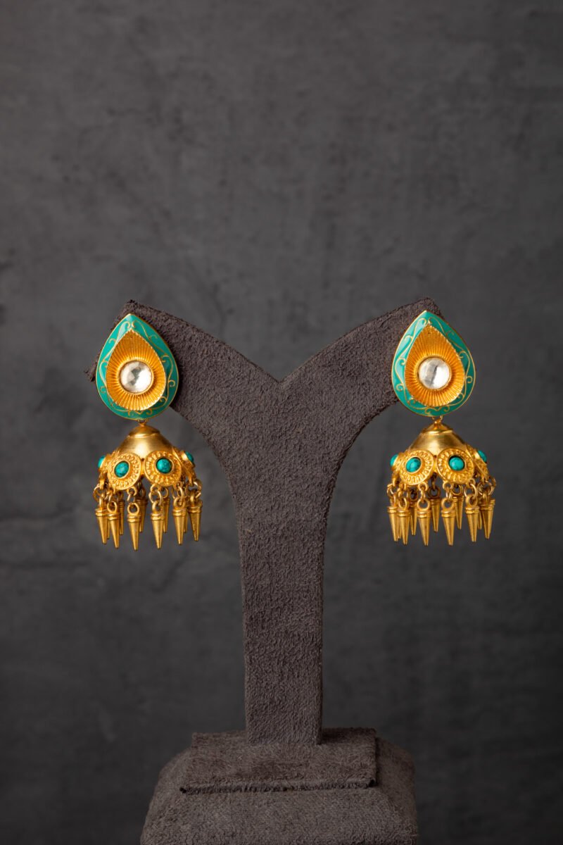 KUNDAN POLKI / INDO WESTERN EARRINGS /JHUMKA