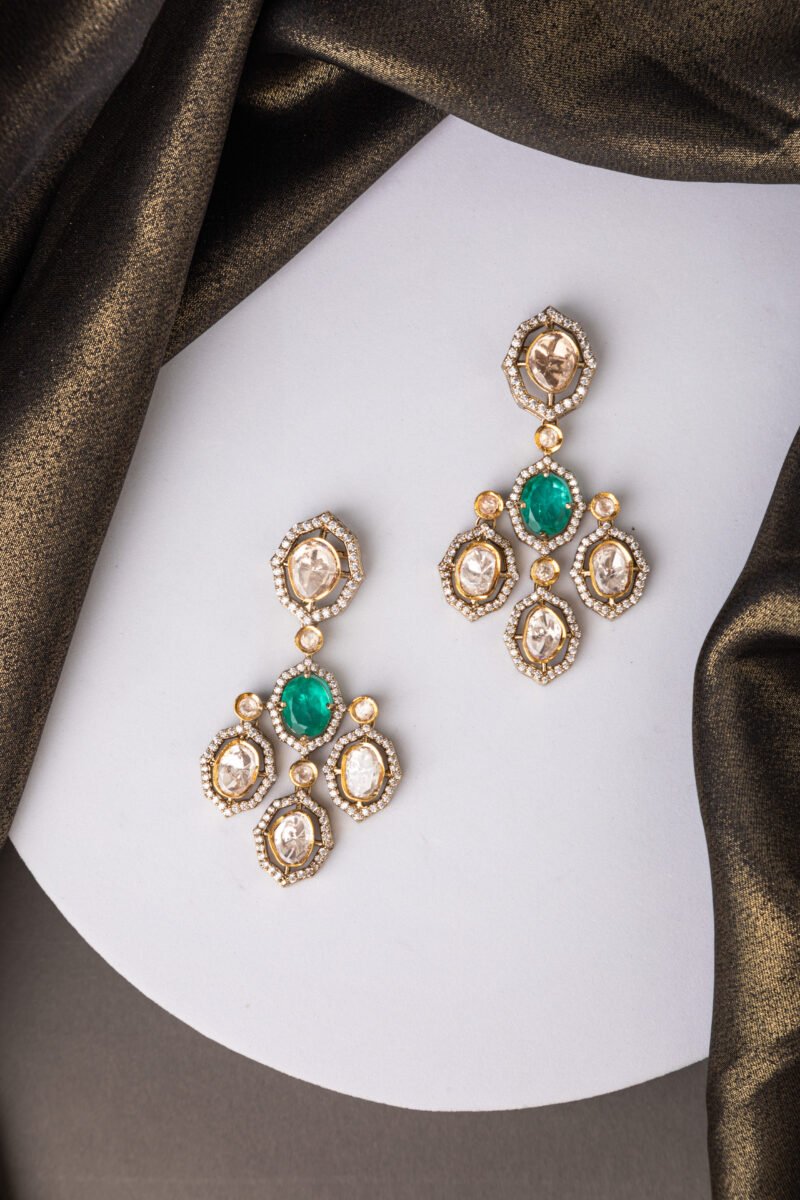 KUNDAN POLKI /INDO WESTERN / CUBIC ZIRCONIA EARRINGS